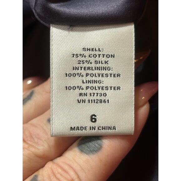 Lela Rose for Neiman Marcus silk blend  Purple Floral Dress - Size 6 - Picture 8 of 8